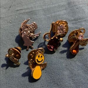 Gold and Yellow Angel Pins Set